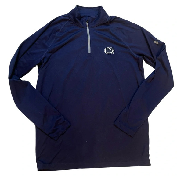 Under Armour Penn State Quarter Zip Pullover Navy Blue Size Medium - Picture 1 of 3